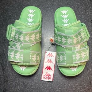 Kappa Mint Green Slides Size 36 EU or 6 women’s, New With Tags